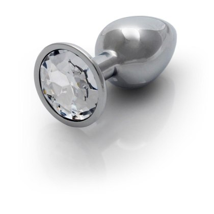 Korek analny z kryształkiem - Round Gem Butt Plug - Small