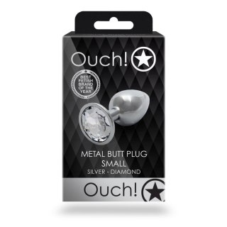 Korek analny z kryształkiem - Round Gem Butt Plug - Small