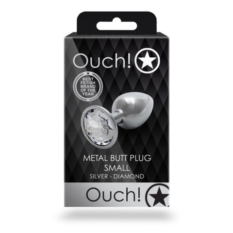 Korek analny z kryształkiem - Round Gem Butt Plug - Small Korek analny z kryształkiem - Round Gem Butt Plug - Small