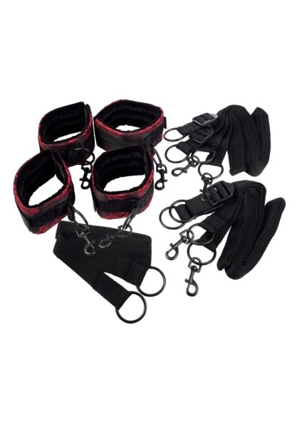 Zestaw do wiązania - Scandal Bed Restraints Black