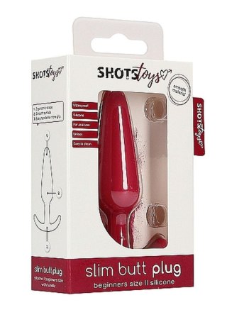 Korek analny - Slim Butt Plug - Red