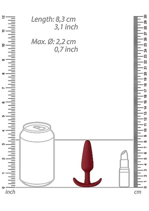 Korek analny - Slim Butt Plug - Red Korek analny - Slim Butt Plug - Red