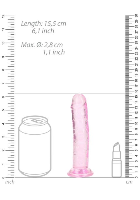 Dildo żelowe - Straight Realistic Dildo with Suction Cup - 15,5 cm Dildo żelowe - Straight Realistic Dildo with Suction Cup - 15,5 cm