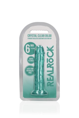 Dildo żelowe - Straight Realistic Dildo with Suction Cup - 15,5 cm