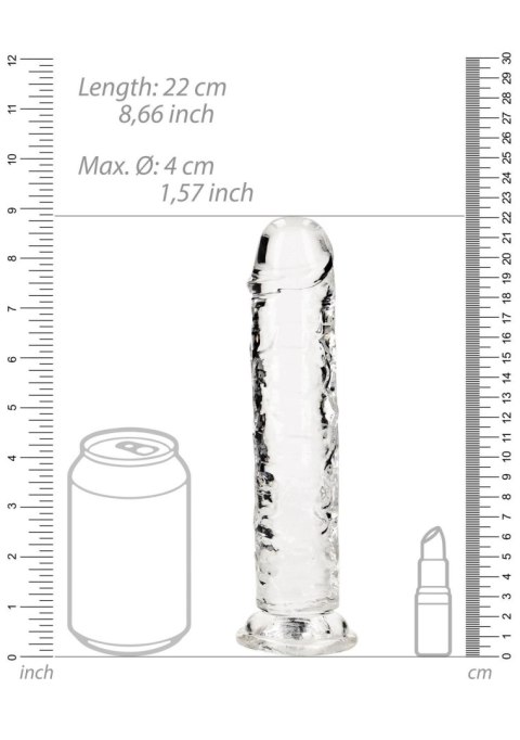 Dildo żelowe - Straight Realistic Dildo with Suction Cup - 22 cm Dildo żelowe - Straight Realistic Dildo with Suction Cup - 22 cm
