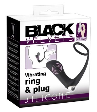 Wibrujący korek analny z pierścieniem - BV Vibrating ring & plug