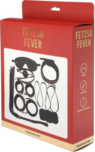 Zestaw BDSM - Fetish Fever - Bondage Set - 7 sztuk - Black