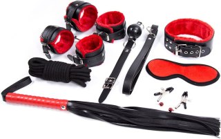 Zestaw BDSM - Fetish Fever - Bondage Set - 9 pieces - Red/Black