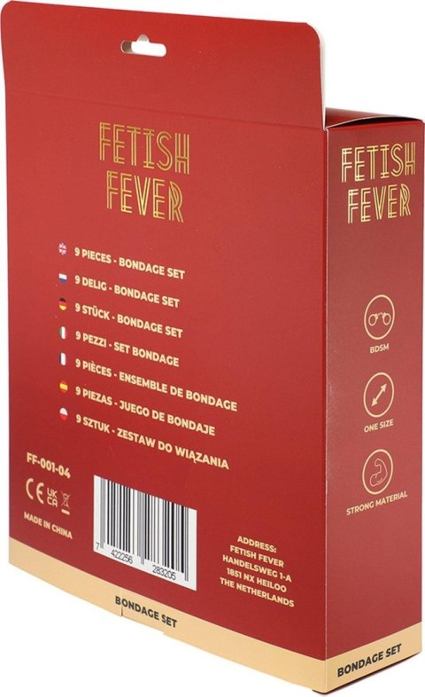 Zestaw BDSM - Fetish Fever - Bondage Set - 9 pieces - Red/Black Zestaw BDSM - Fetish Fever - Bondage Set - 9 pieces - Red/Black