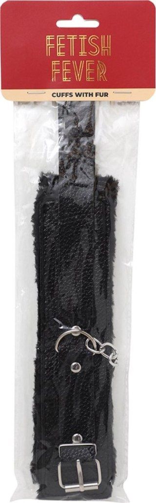 Kajdanki - Fetish Fever - Cuffs With Fur - Black