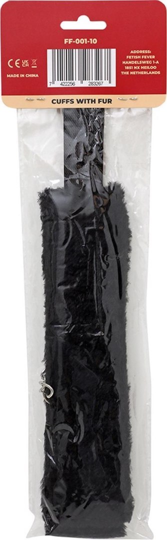 Kajdanki - Fetish Fever - Cuffs With Fur - Black Kajdanki - Fetish Fever - Cuffs With Fur - Black