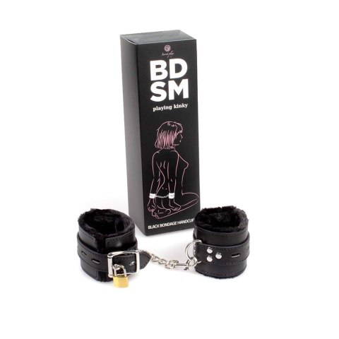 Kajdanki - Black Bondage Handcuffs BDSM Kajdanki - Black Bondage Handcuffs BDSM
