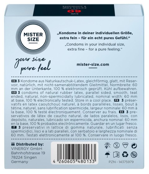 Prezerwatywy - Mister Size 60 mm - 3 szt. Prezerwatywy - Mister Size 60 mm - 3 szt.