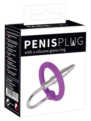 Dilator do penisa z pierścieniem - Penis Plug+Silicone Glans Ring