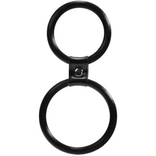 Podwójny pierścień erekcyjny - Me You Us Dual Ring Cock Ring Black