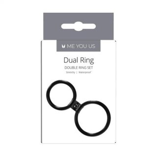 Podwójny pierścień erekcyjny - Me You Us Dual Ring Cock Ring Black