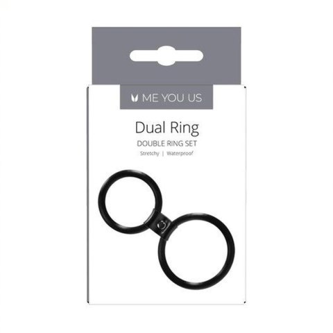 Podwójny pierścień erekcyjny - Me You Us Dual Ring Cock Ring Black Podwójny pierścień erekcyjny - Me You Us Dual Ring Cock Ring Black