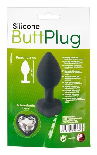 Korek analny z kryształkiem - Silicone Butt Plug