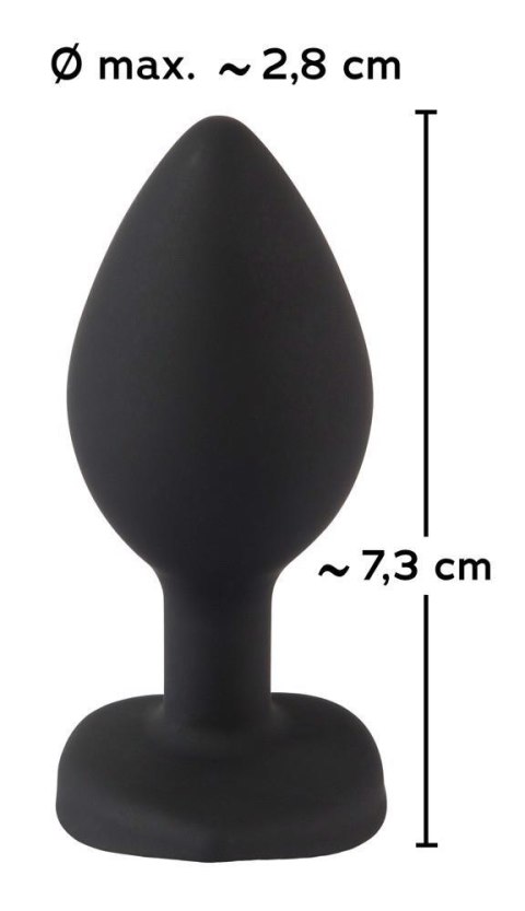 Korek analny z kryształkiem - Silicone Butt Plug Korek analny z kryształkiem - Silicone Butt Plug
