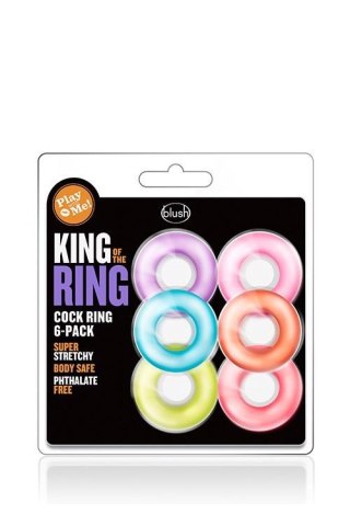 Zestaw 6 pierścieni erekcyjnych - PLAY WITH ME KING OF THE RING 6-PACK
