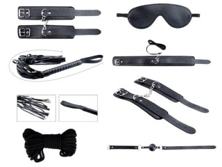 Zestaw BDSM - Secret Desires Black BDSM Kit 8pcs