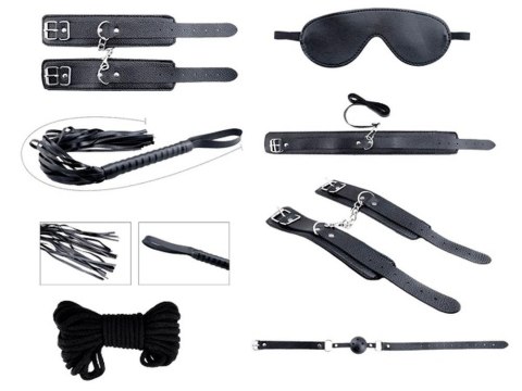 Zestaw BDSM - Secret Desires Black BDSM Kit 8pcs Zestaw BDSM - Secret Desires Black BDSM Kit 8pcs