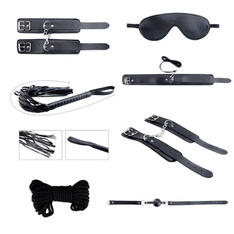 Zestaw BDSM - Secret Desires Black BDSM Kit 8pcs Zestaw BDSM - Secret Desires Black BDSM Kit 8pcs
