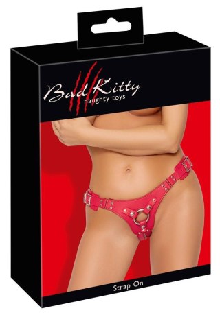 Uprząż strap-on - Bad Kitty Strap On red S-L