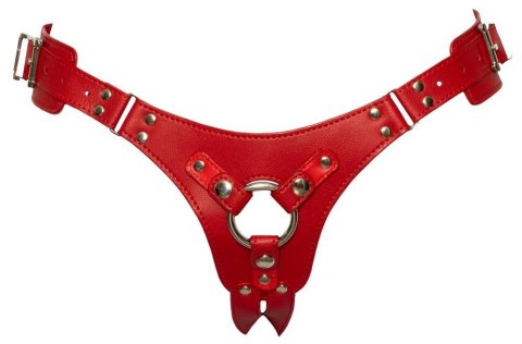 Uprząż strap-on - Bad Kitty Strap On red S-L