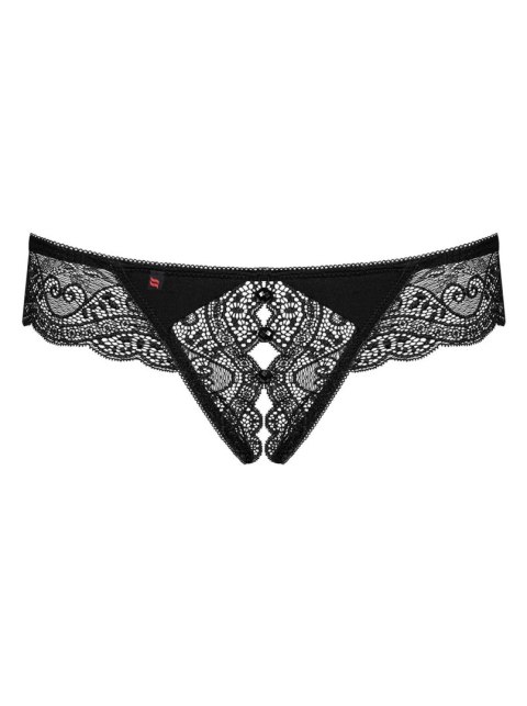 Obsessive - Stringi - Miamor stringi otwarte czarne XXL Obsessive - Stringi - Miamor stringi otwarte czarne XXL