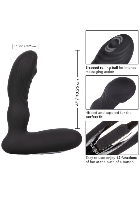 Wibrator analny - Eclipse Roller Ball Probe Black Wibrator analny - Eclipse Roller Ball Probe Black