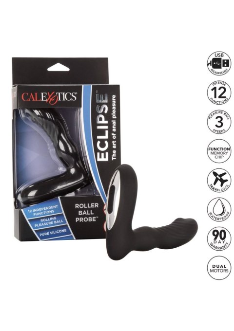 Wibrator analny - Eclipse Roller Ball Probe Black Wibrator analny - Eclipse Roller Ball Probe Black