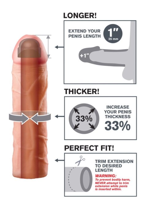 Nakładka przedłużająca na penisa - FX Perfect 1 Inch Extension Light skin tone Nakładka przedłużająca na penisa - FX Perfect 1 Inch Extension Light skin tone