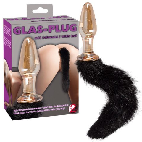 Szklany korek analny z lisim ogonem - Glass Plug with Tail Szklany korek analny z lisim ogonem - Glass Plug with Tail