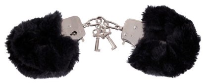 Kajdanki z futerkiem - Handcuffs" Love Cuffs" black