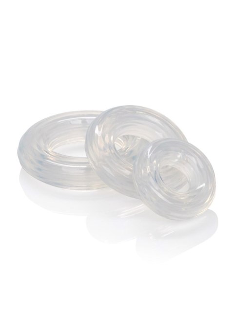 Zestaw 3 pierścieni erekcyjnych - Premium Silicone Ring Set Transparent Zestaw 3 pierścieni erekcyjnych - Premium Silicone Ring Set Transparent