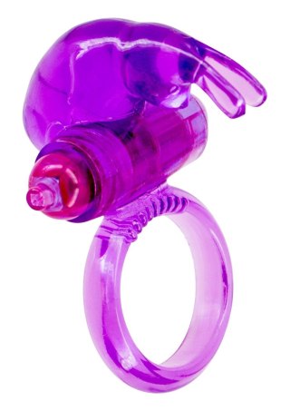 Pierścień z wibracją - Rabbit Vibrating Cockring Purple