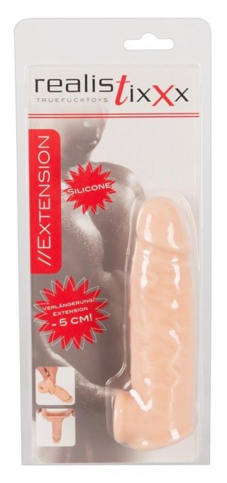 Nakładka na penisa przedłużająca - Realistixxx Extension 5 cm