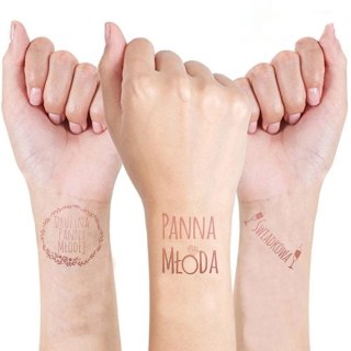 PropaGanda- Zestaw 12 tatuaży na wieczór panieński ROSE GOLD