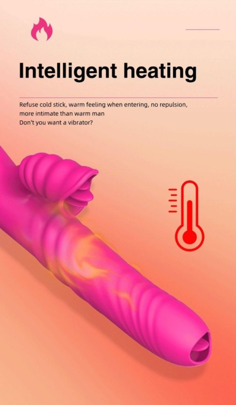 Wibrator-Angelia USB 3 functions of thrusting / 20 vibrations Pink Wibrator-Angelia USB 3 functions of thrusting / 20 vibrations Pink