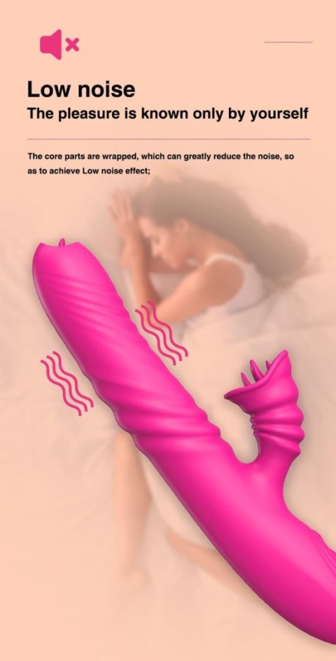 Wibrator-Angelia USB 3 functions of thrusting / 20 vibrations Pink Wibrator-Angelia USB 3 functions of thrusting / 20 vibrations Pink