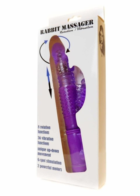 Wibrator-Królik, Wibracja/Rotacja/Góra-dół 36 funkcji Fioletowy Wibrator-Królik, Wibracja/Rotacja/Góra-dół 36 funkcji Fioletowy