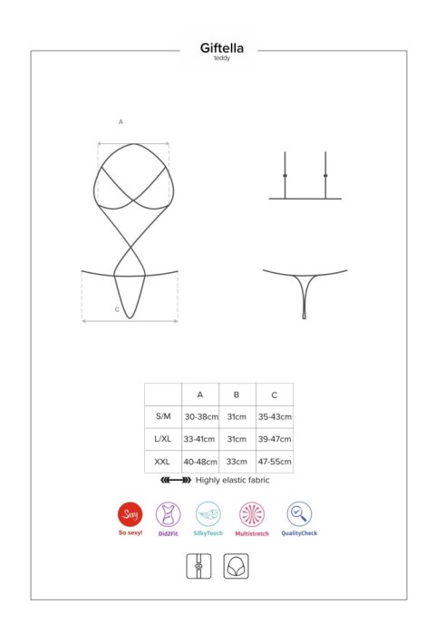 Obsessive - Body - Giftella body czerwone L/XL Obsessive - Body - Giftella body czerwone L/XL