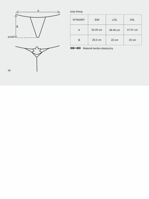 Obsessive - Stringi - Luiza stringi czarne L/XL Obsessive - Stringi - Luiza stringi czarne L/XL