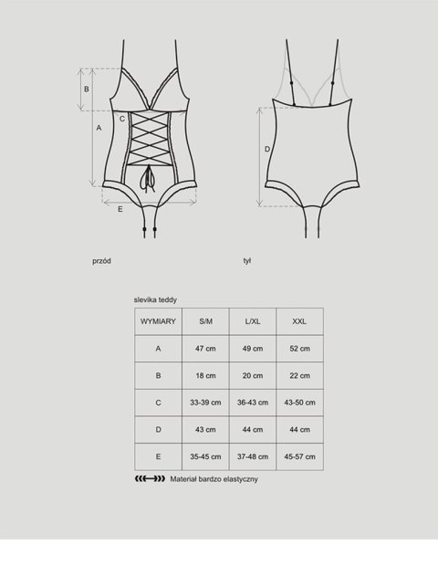 Obsessive - Body - Slevika body S/M Obsessive - Body - Slevika body S/M