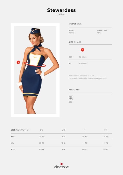 Obsessive - Kostium Stewardesy - uniform M/L Obsessive - Kostium Stewardesy - uniform M/L