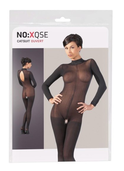 Bodystocking Catsuit with Lace Collar M/L