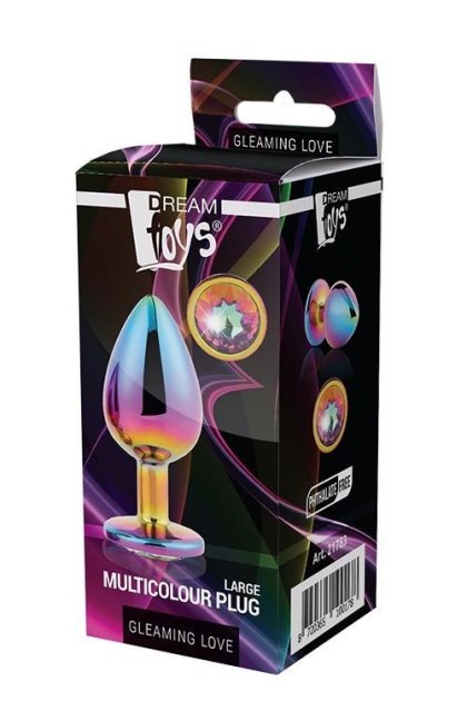 Korek analny z kryształkiem - GLEAMING LOVE MULTICOLOUR PLUG LARGE