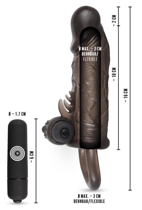 Nakładka na penisa wibrująca - Rebel Extension Slim Fit Nakładka na penisa wibrująca - Rebel Extension Slim Fit