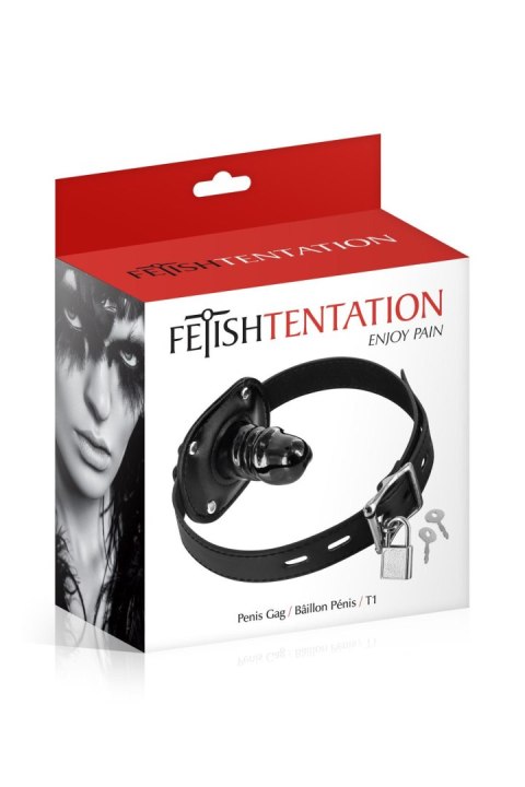 Knebel - GAG WITH SMALL DONG BLACK (Size: T1) Knebel - GAG WITH SMALL DONG BLACK (Size: T1)